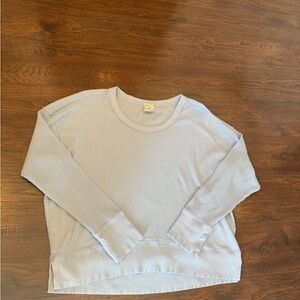 Aerie Waffle Knit Light Blue Long Sleeve